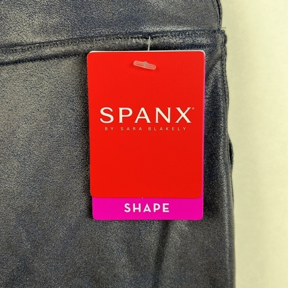 NWT Spanx Faux Leather Leggings Dark Navy Pants 2X - Picture 6 of 9